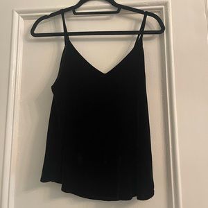 Reformation black velvet v tank XS!!! Awesome condition